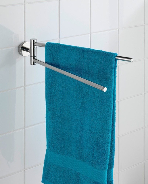 Towel holder, 2 arms, Bosio shine, s/s shiny