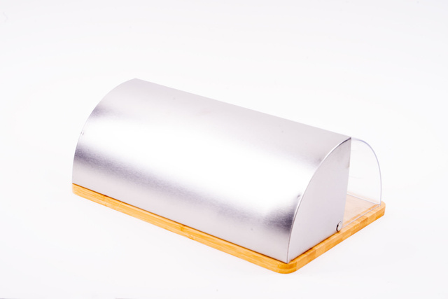 Cos servire pentru paine, Secret de Gourmet, 37x27x15 cm, Lemn, Maro/Transparent