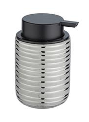 Distribuitor de sapun lichid VILALBA, ceramic, argintiu, 280 ml, Wenko
