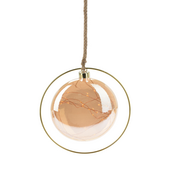 Glob de sticlă decorativ cu iluminare LED, Ø 18 cm