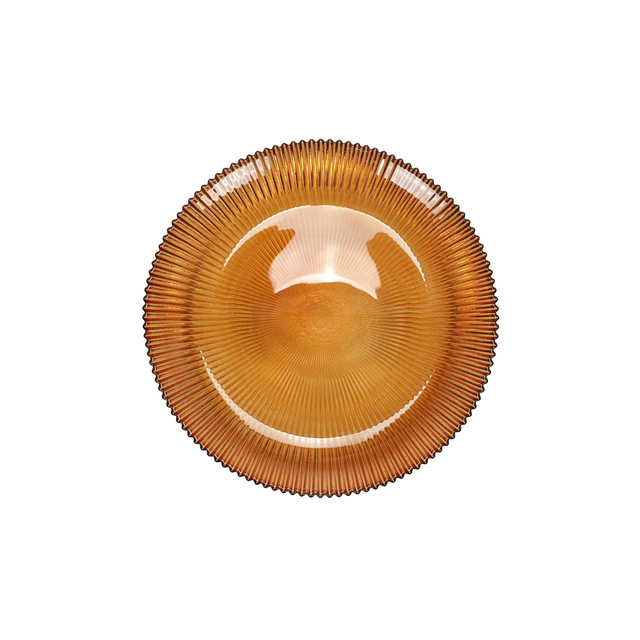 Farfurie de desert striată AMBER, Ø 21 cm