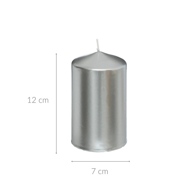 Lumanare cilindrica, lucioasa, 12 cm