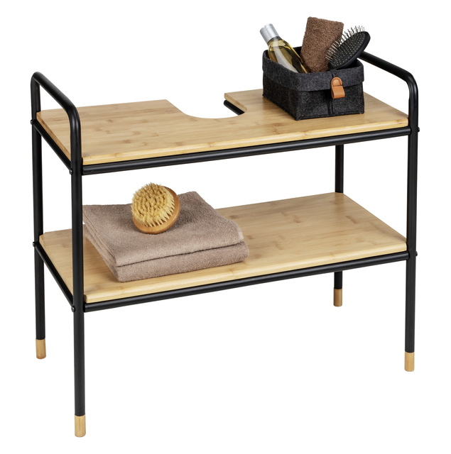 Dulap pentru lavoar, 70 x 60 x 33,5 cm, blat din bambus, Loft, WENKO