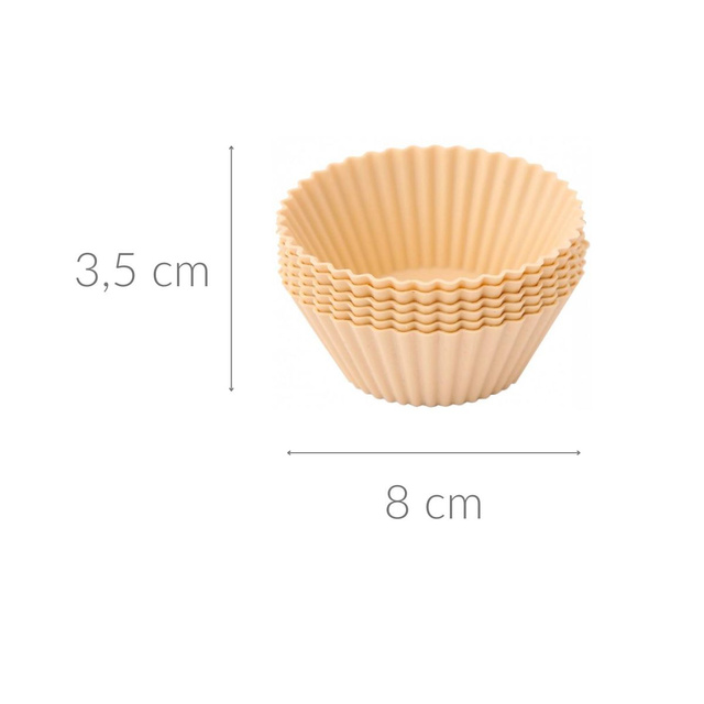Forme de brioșe din silicon, 8 x 3,5 cm