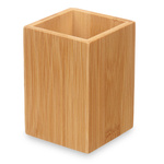Pahar pentru periuta de dinti, patrat, bambus, 6,8 x 6,8 x 9,7 cm