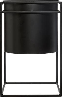 Set suport pentru flori modern din metal, 2 bucăți, negru