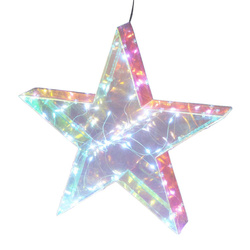 Decorație luminoasă multicoloră stea, 40 cm