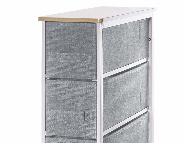 Dulap universal îngust cu 4 sertare textile