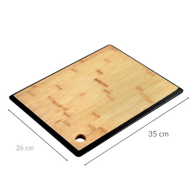 Blat de taiat din bambus, negru
