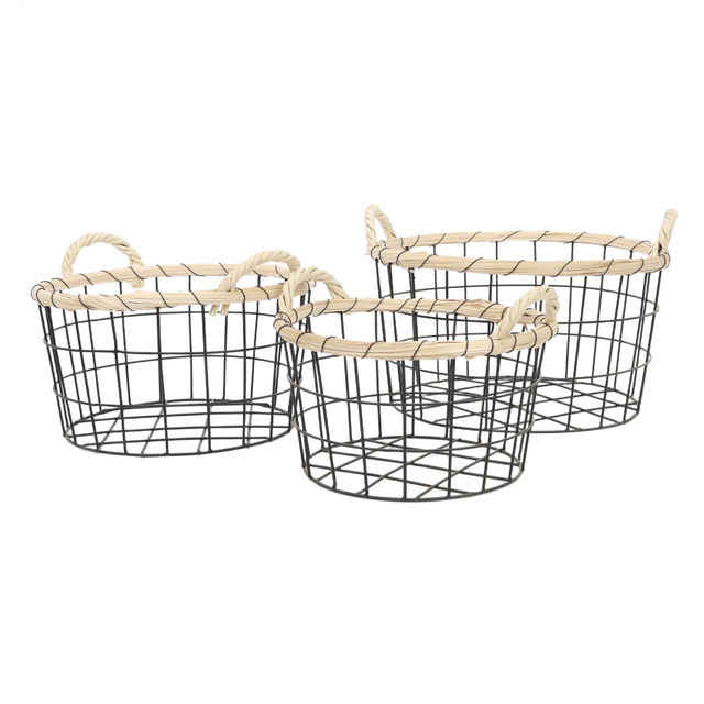 Set cosuri decorative metalice, ovale, 3 bucati