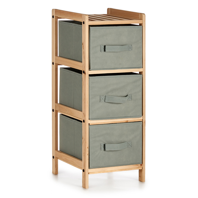 Comodă cu 3 sertare din material textil