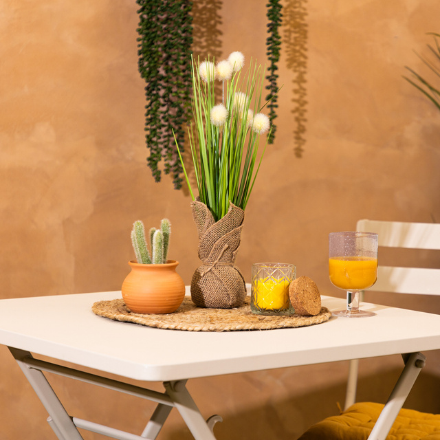 Iarbă artificială LARI în ghiveci de iută, 41 cm