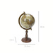 Glob decorativ cu un glob de alamă și bază din lemn de mango, 15,5 x 13 x 28 cm