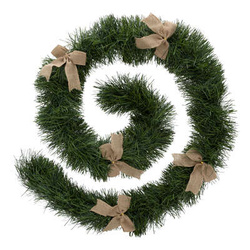 Ghirlanda de Craciun, brad dens cu fundite aurii, 200 cm