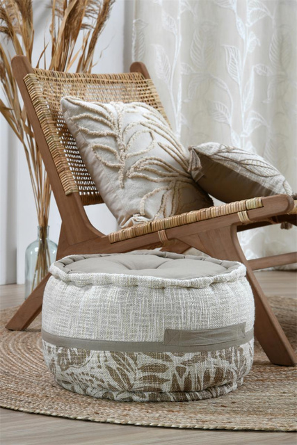 Pouf din bumbac HEMERA, Ø 40 cm