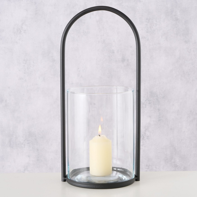 Felinar decorativ  Lexi cu mâner,  negru