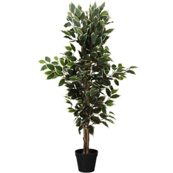Copac artificial Ficus în ghiveci negru, 115 cm, model 1
