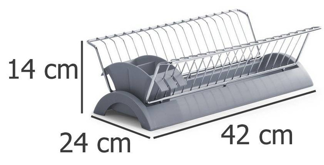 Uscător pentru vase, tacâmuri, ZELLER, gri