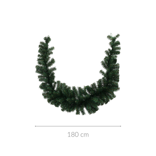 Ghirlandă de Crăciun verde, 180 cm