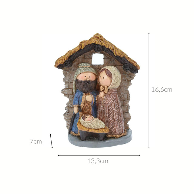Scenă mică de Crăciun, 16 cm
