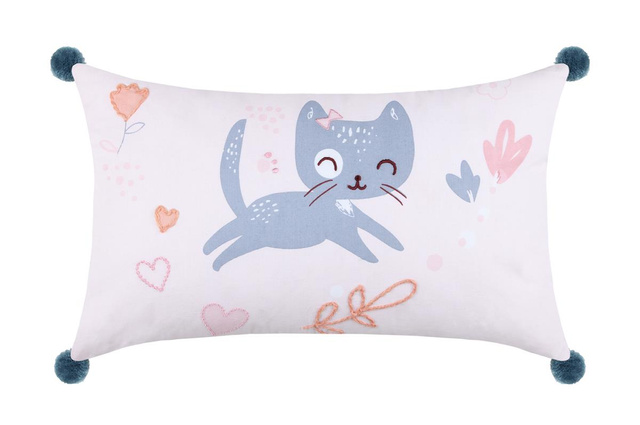 Perna pentru copii ZOELINE cu pompoane, 30 x 50 cm