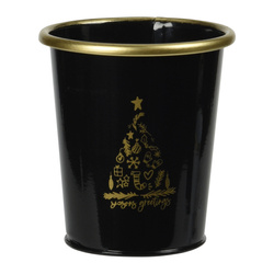 Galetusa de Crăciun din metal, neagra