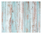 Set 2 placi protectoare pentru aragaz Blue Wood, Sticla, 52x30 cm, ALLSTAR