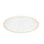 Farfurie transparentă cu decor auriu, Ø 33 cm