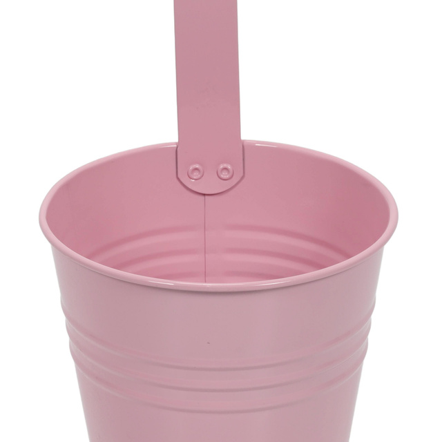 Husa din zinc pentru ghiveci cu carlig, 13 x 13,5 cm