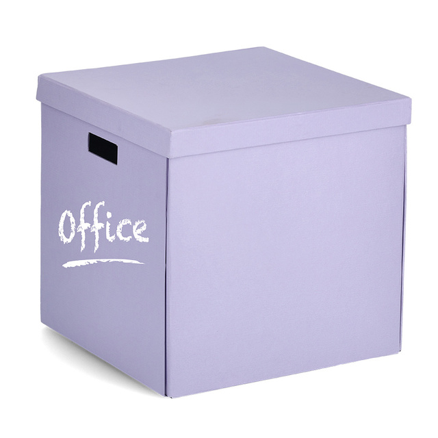 Cutie depozitare cu capac, carton reciclat, 33,5 x 33 x 32 cm