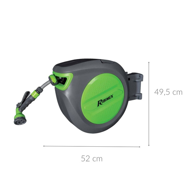 Furtun de gradina retractabil RIBIMEX, suport automat de infasurare