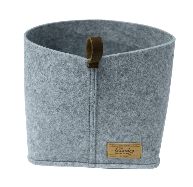 Organizator pentru produse cosmetice si articole mici FELI, imitatie de pasla, gri, 18 x 13 x 12 cm, Wenko