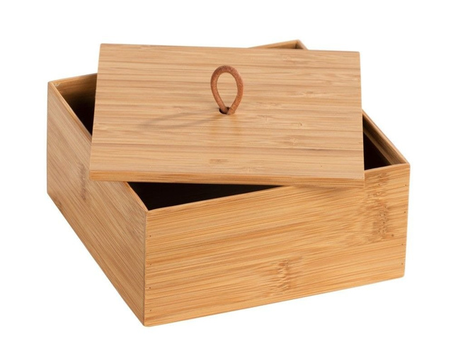 Organizator de baie TERRA, bambus, 15 x 15 cm, WENKO