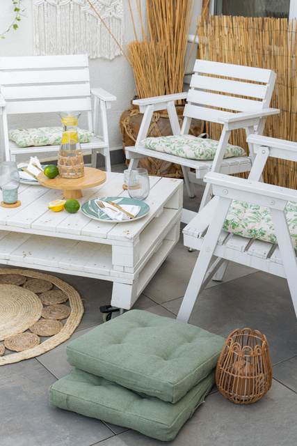 Felinar pentru balcon, rattan, inaltime 22 cm