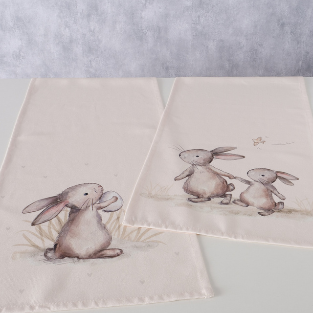 Stergar de Paste cu modelul iepuras Knuffi, 140 x 40 cm