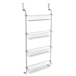 Raft cu cosuri pentru montare pe usa, din otel cromat