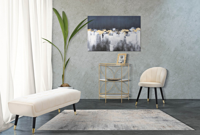 Banca pentru hol, matlasată, 141 x 41 cm