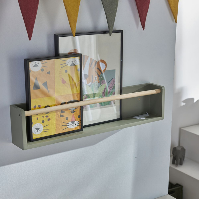 Rafturi pentru cărți pentru copii THE KING OF THE JUNGLE, 55 x 8 x 12 cm