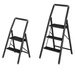 Scara pliabila, 3 trepte, Negru, WENKO
