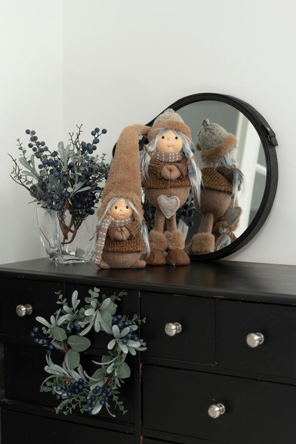 Coroană de Crăciun cu boabe, 30 x 8 cm