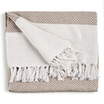 Pătură din bumbac pentru pat, 130 x 160 cm, bej