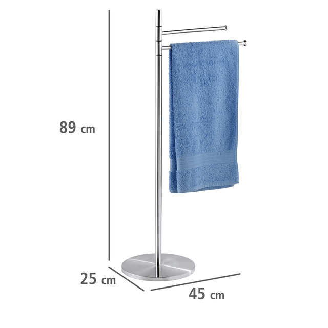 Suport de prosoape pentru baie PIENO, cu 2 brațe, WENKO