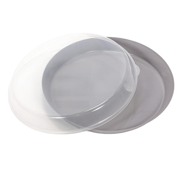 Tava din plastic cu capac, Ø 35,5 x 8,5 cm