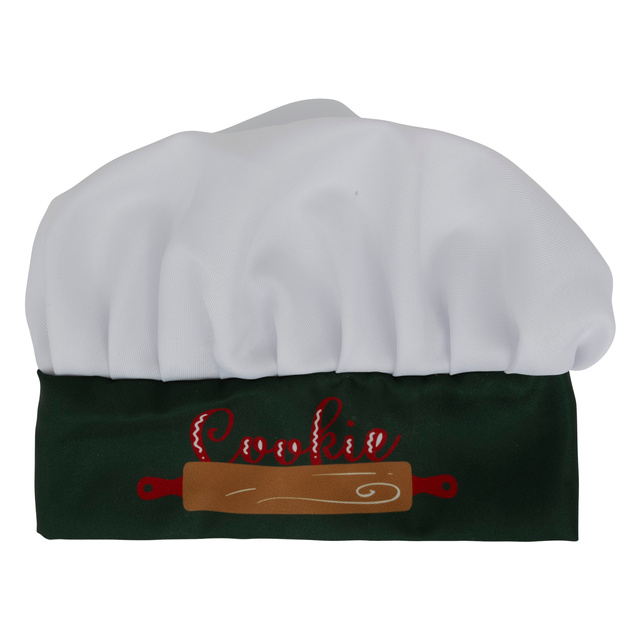 Șorț de Crăciun pentru copii cu pălărie și accesorii, 50 x 60 cm, verde