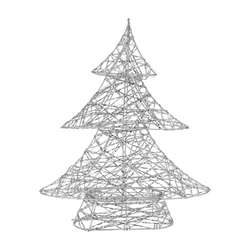 Brad de crăciun din sârmă, figură cu LED de 40 cm