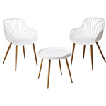 Set mobilier de gradina din plastic, masa si 2 fotolii