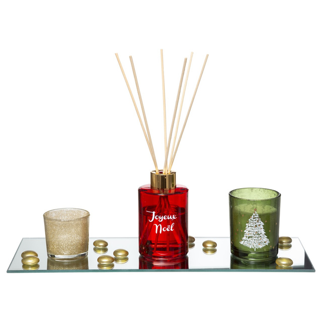 Set parfum, 2 lumânări si difuzor