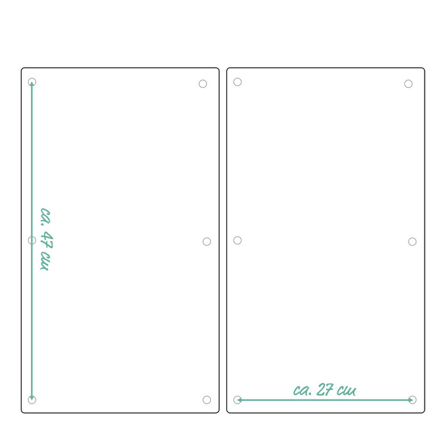 Plăci de protecție din sticlă GLASS pentru aragaz – 2 bucăți, ZELLER, model 13