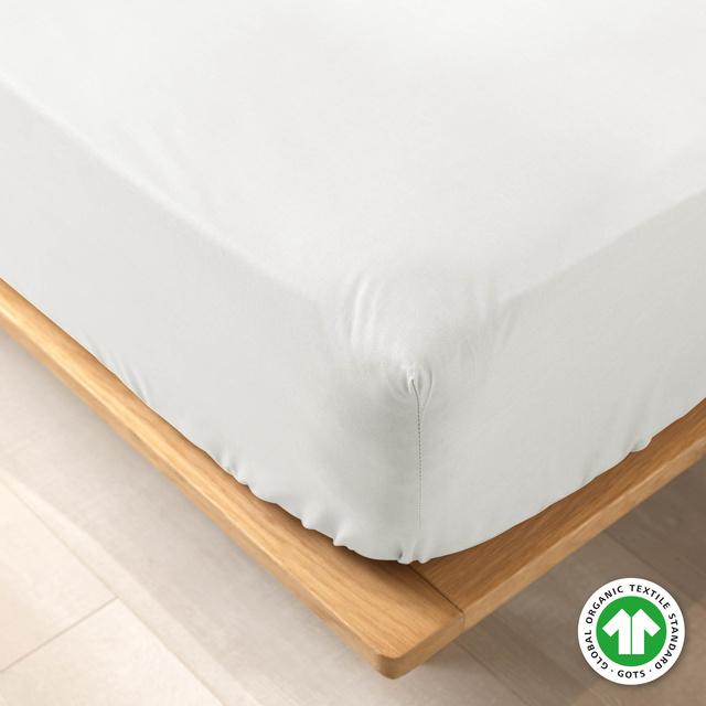 Cearceaf dublu din bumbac organic, BIOLINA, 140 x 190 cm