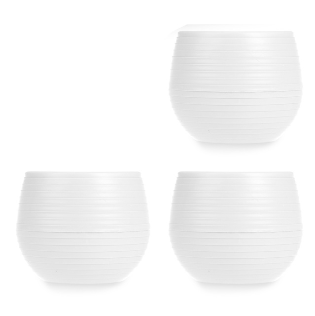 Ghivece de flori cu auto-udare, plastic, 3 buc, Ø 14 cm